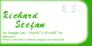 richard stefan business card